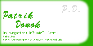 patrik domok business card